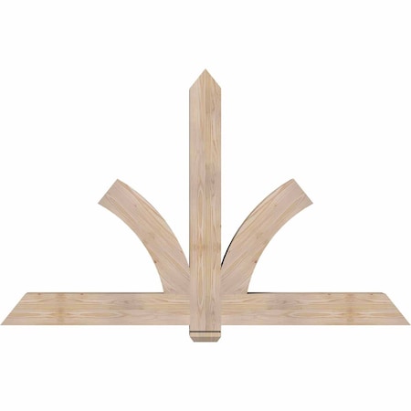 Ekena Millwork Redmond Smooth Timber Gable Bracket, Douglas Fir, 72"W x 45"H x 5 1/2"D x 5 1/2"F, 15/12 Pitch GBW072X45X0606RED00SDF